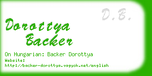 dorottya backer business card